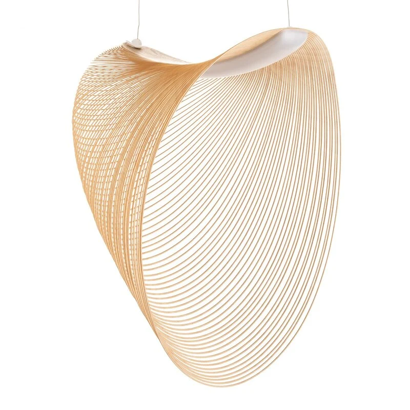 B-Ware Luceplan Illan LED Holzhängelampe Pendelleuchte Lampe birke dimmbar 60 cm