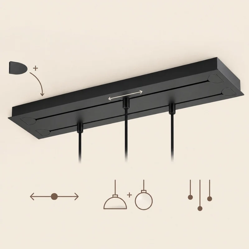 s.luce Modular Balken Baldachin mehrflammig Rechteckig