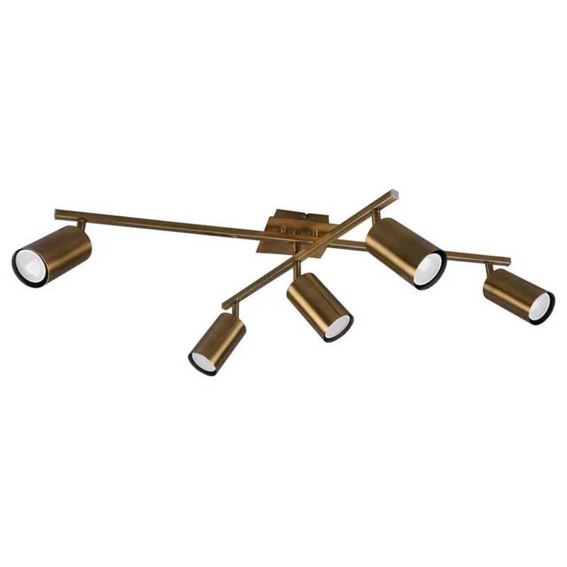 B-Ware Trio Lighting Deckenstrahler Marley Deckenlampe Deckenlicht altmessing 5-flam565