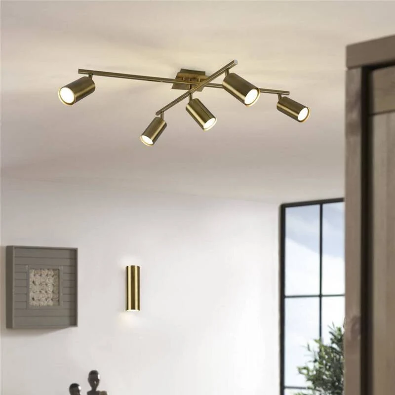 B-Ware Trio Lighting Deckenstrahler Marley Deckenlampe Deckenlicht altmessing 5-flam565