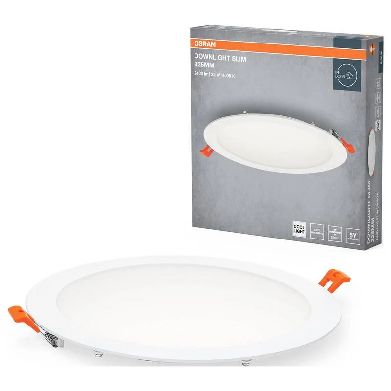 15x B-Ware OSRAM LED Deckenleuchte Downlight Einbau Slim 225 mm 22 W Weiß 4000 K 15 STÜCK