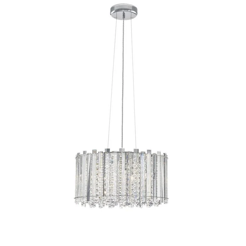 B-Ware NOVA LUCE Pendelleuchte Hängelampe ELEMENT Chrom Kristall G9 LED SIEHE TEXT/FOTO