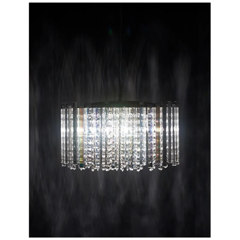 B-Ware NOVA LUCE Pendelleuchte Hängelampe ELEMENT Chrom Kristall G9 LED SIEHE TEXT/FOTO