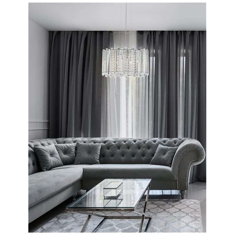 B-Ware NOVA LUCE Pendelleuchte Hängelampe ELEMENT Chrom Kristall G9 LED SIEHE TEXT/FOTO