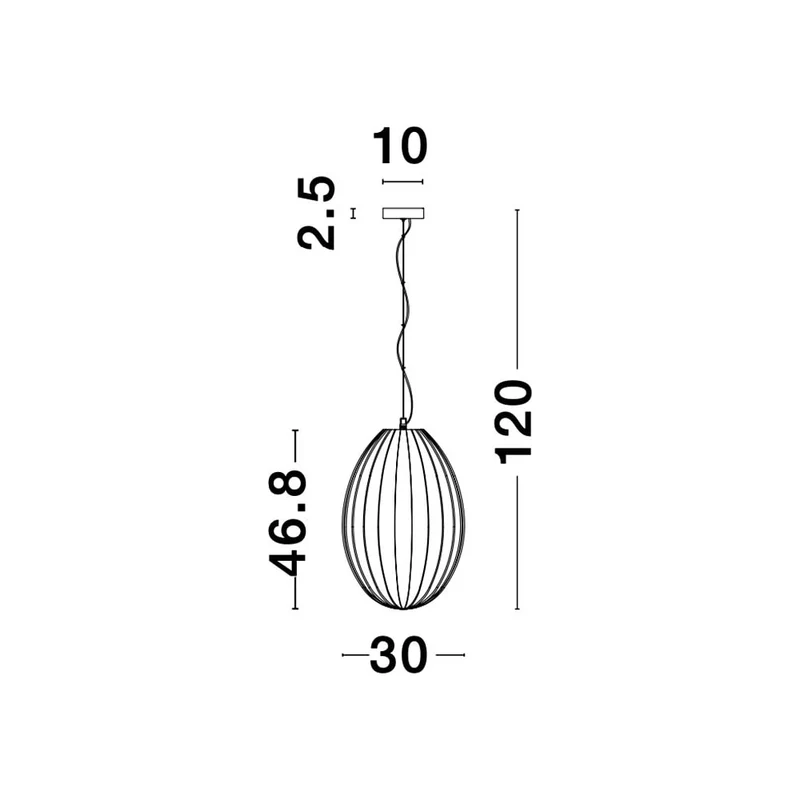 B-Ware Nova Luce Pendelleuchte Hängelampe Jong 30 Glas Bernstein Oval E27 LED Leuchte