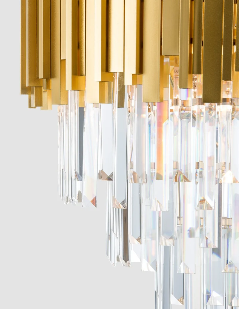 B-Ware Nova Luce Pendelleuchte Hängeleuchte GRANE Gold Kristall E14 LED SIEHE TEXT/FOTO