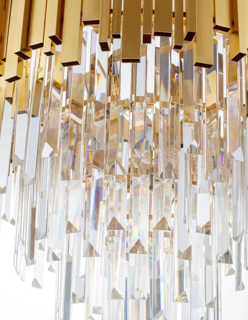 B-Ware Nova Luce Pendelleuchte Hängeleuchte GRANE Gold Kristall E14 LED SIEHE TEXT/FOTO