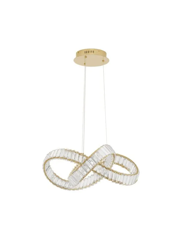 B-Ware Nova Luce Pendelleuchte Hängeleuchte CONCETO LED Gold dimmbar 120cm SIEHE TEXT