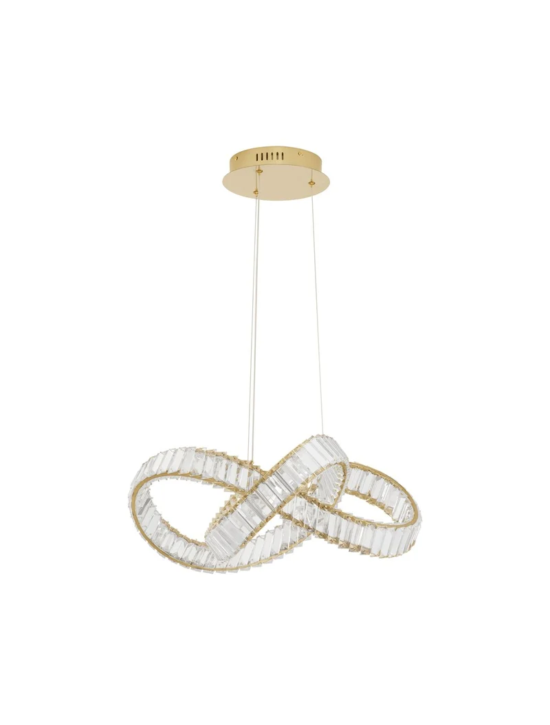B-Ware Nova Luce Pendelleuchte Hängeleuchte CONCETO LED Gold dimmbar 120cm SIEHE TEXT
