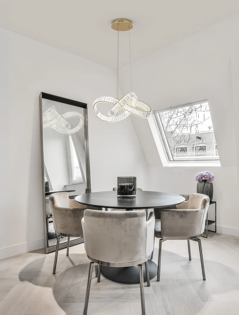 B-Ware Nova Luce Pendelleuchte Hängeleuchte CONCETO LED Gold dimmbar 120cm SIEHE TEXT