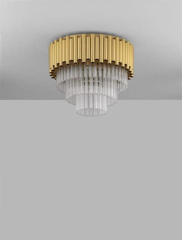 B-Ware Nova Luce Deckenleuchte Deckenlampe MAGNOLIA Gold E14 LED 5fach SIEHE TEXT