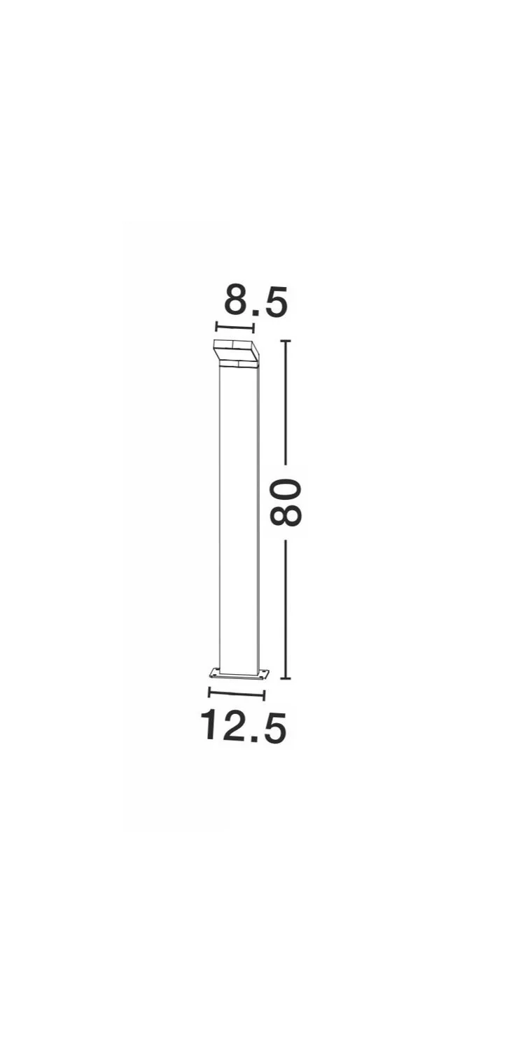 B-Ware Nova Luce Wegeleuchte Wegelampe LED PARK Grau IP54 Aluminium Acryl SIEHE TEXT