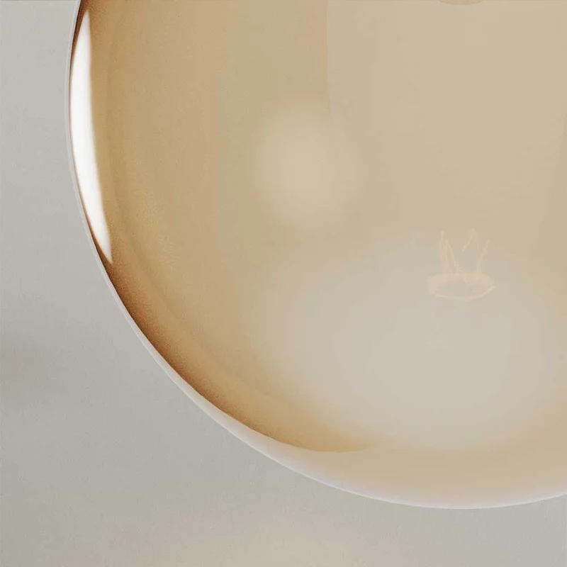 s.luce Orb Axis Glas-Tischlampe Dreibein 20cm
