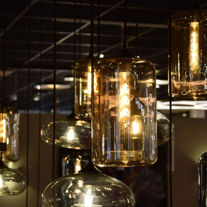 s.luce Cruet Mehrfach-Pendelleuchte Glas 3 oder 5-flammig