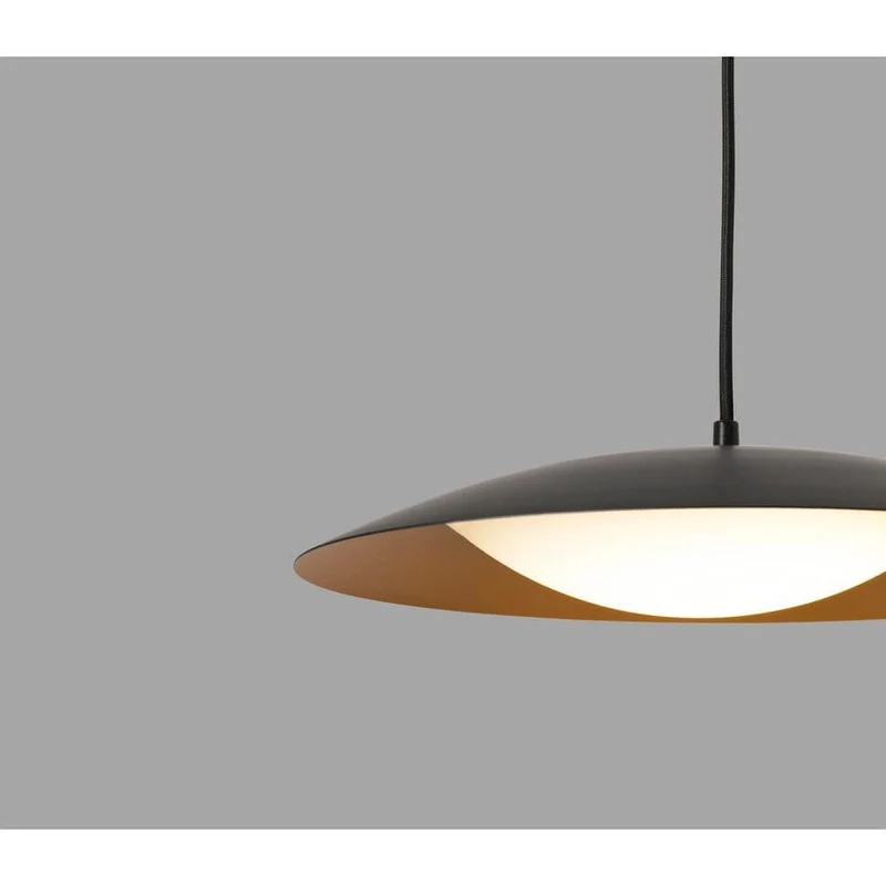 LED Pendelleuchte SLIM Schwarz, Goldfarben
