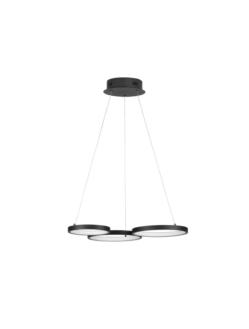 B-Ware Nova Luce Pendelleuchte Hängeleuchte LED Magnus Schwarz Warmweiß SIEHE TEXT