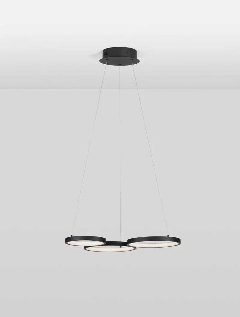 B-Ware Nova Luce Pendelleuchte Hängeleuchte LED Magnus Schwarz Warmweiß SIEHE TEXT