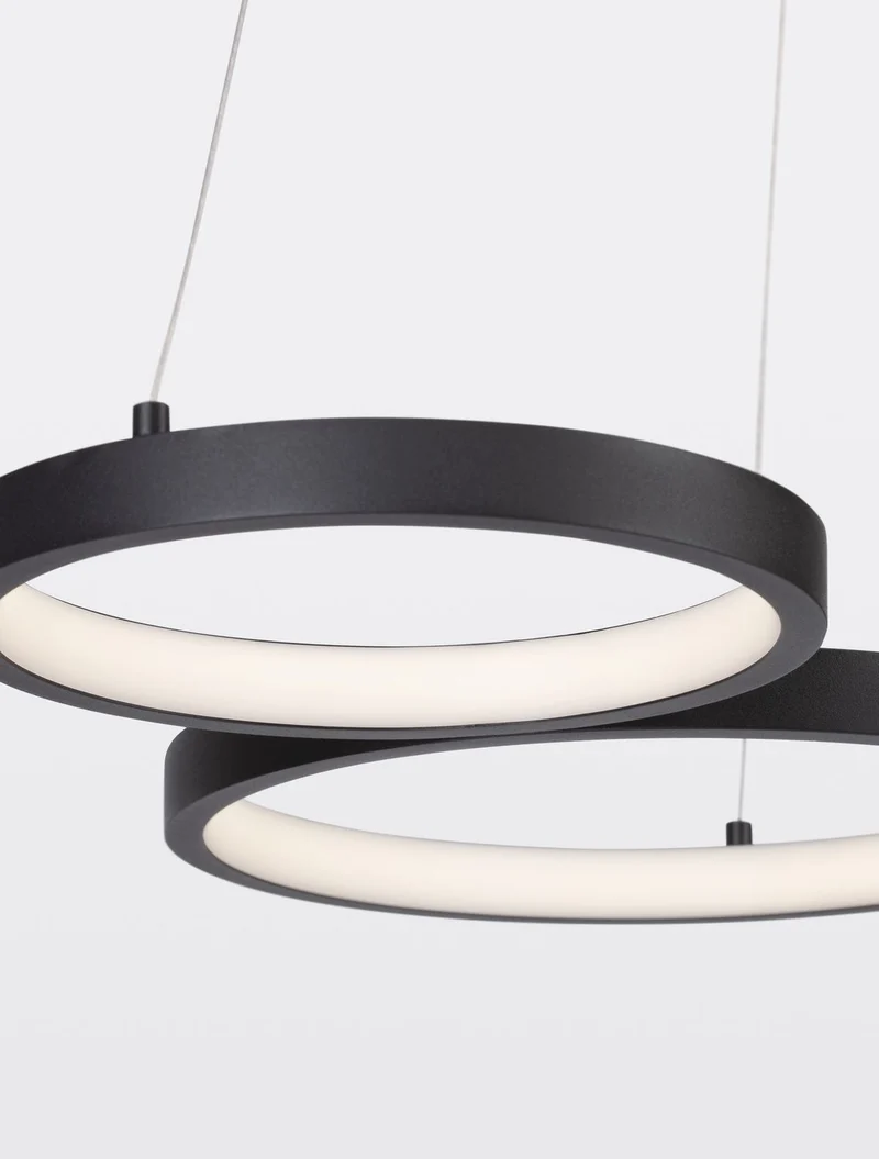 B-Ware Nova Luce Pendelleuchte Hängeleuchte LED Magnus Schwarz Warmweiß SIEHE TEXT