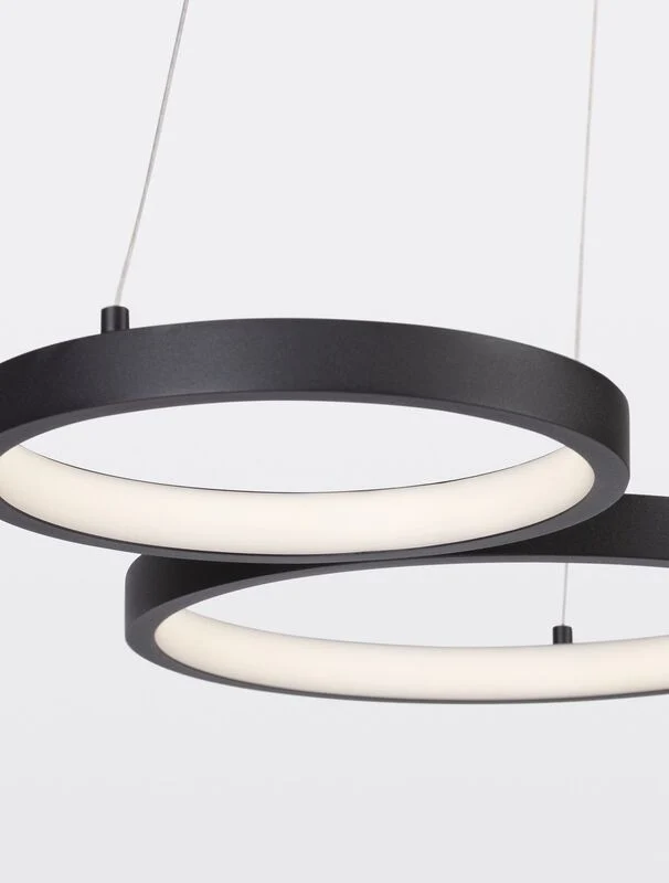 B-Ware Nova Luce Pendelleuchte Hängeleuchte LED Magnus Schwarz Warmweiß SIEHE TEXT