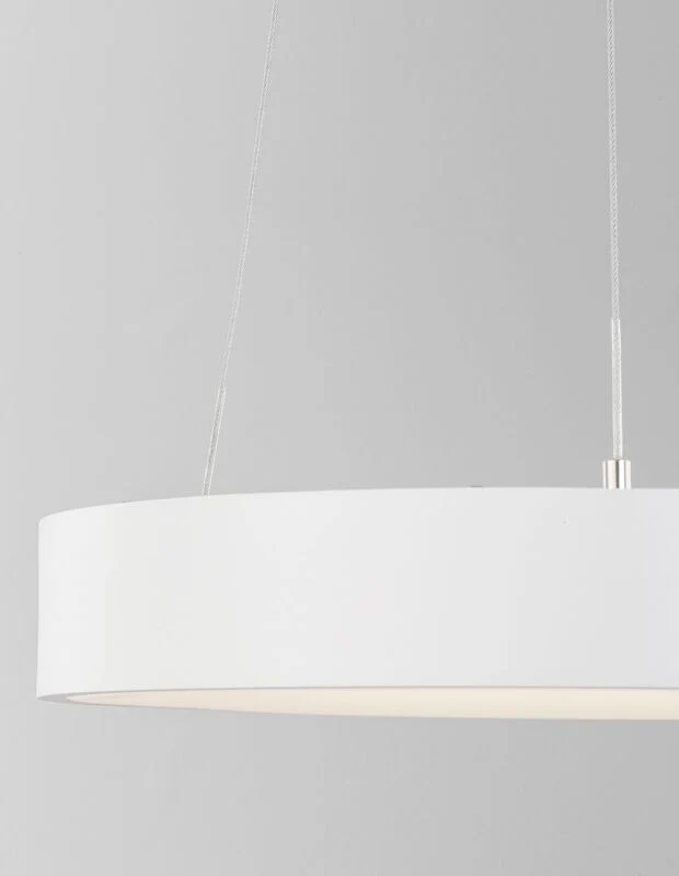 B-Ware Nova Luce Pendelleuchte Hängeleuchte RANDO THIN LED Weiß 38 cm SIEHE TEXT/FOTO