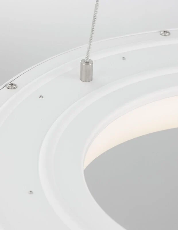 B-Ware Nova Luce Pendelleuchte Hängeleuchte RANDO THIN LED Weiß 38 cm SIEHE TEXT/FOTO