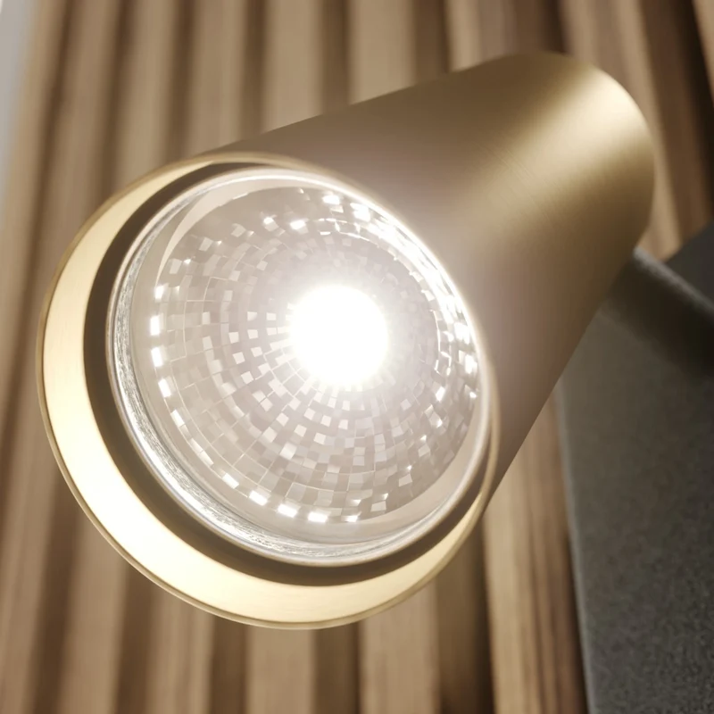 B-Ware Lucande Strahler Wandleuchte Angelina Wandlampe messing gold Metall GU10