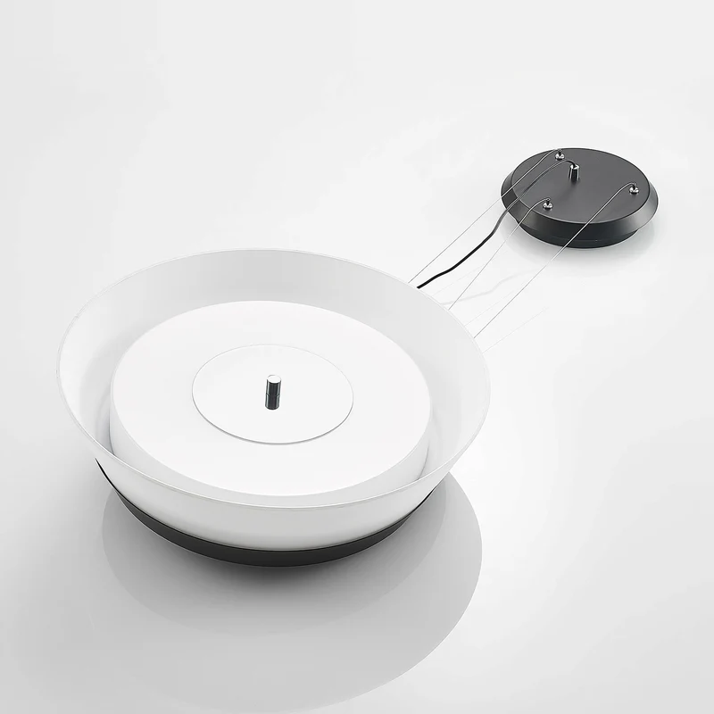 B-Ware Lucande Pendelleuchte Hängeleuchte LED Schwarz Opalweiß Eisen Glas Kunststoff