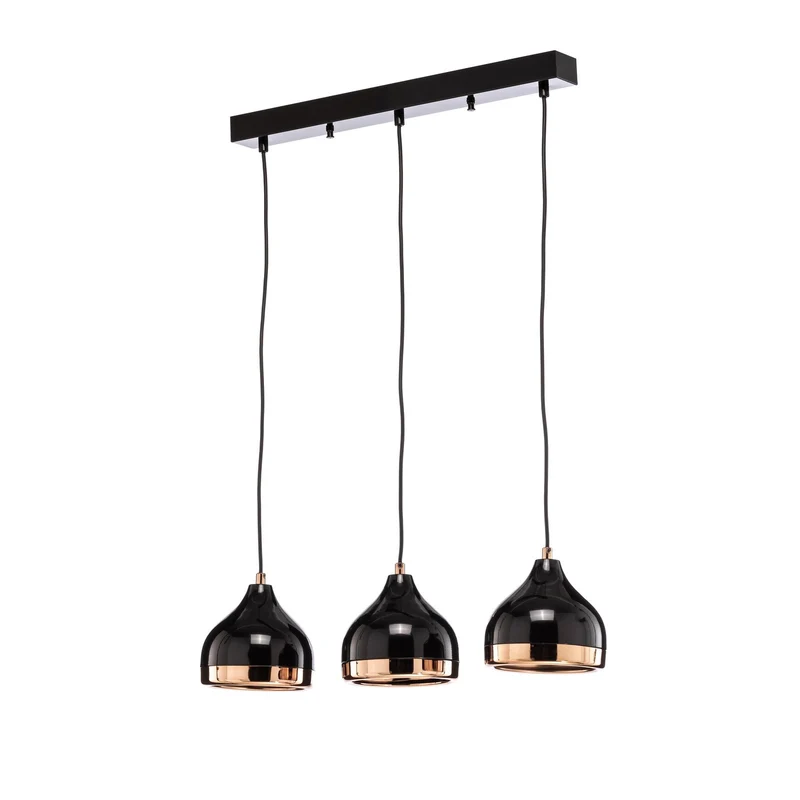 B-Ware Opviq Folse Tropfen Pendelleuchte Deckenleuchte Deckenlampe 3-flammig Schwarz