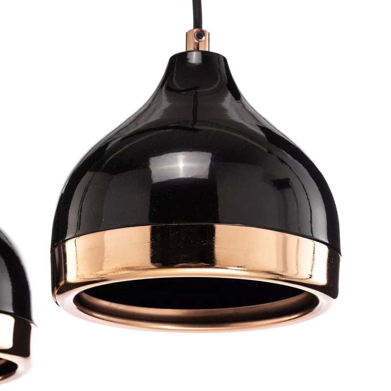 B-Ware Opviq Folse Tropfen Pendelleuchte Deckenleuchte Deckenlampe 3-flammig Schwarz