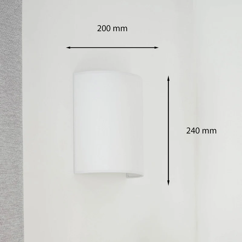 B-Ware Duolla Wandleuchte Lampe Celine Wandlampe Wandlicht Leuchte Licht Stoff weiß E27
