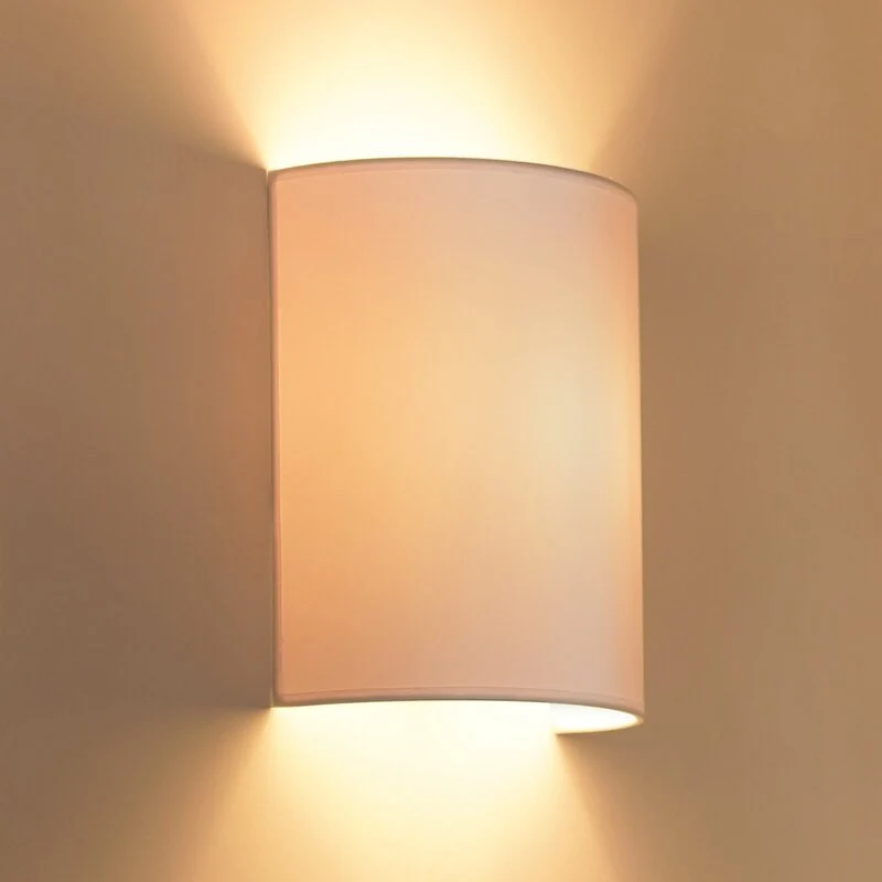 B-Ware Duolla Wandleuchte Lampe Celine Wandlampe Wandlicht Leuchte Licht Stoff weiß E27