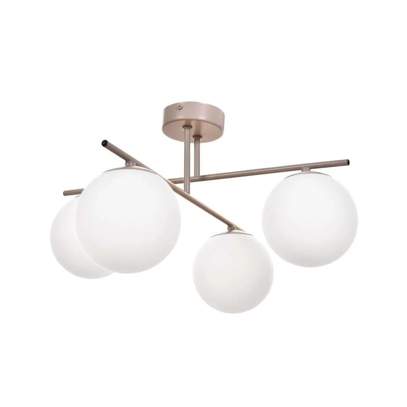 B-Ware Aurora Deckenleuchte Lampe Deckenlampe beige Ø 50 cm 4 flammig Glas E14
