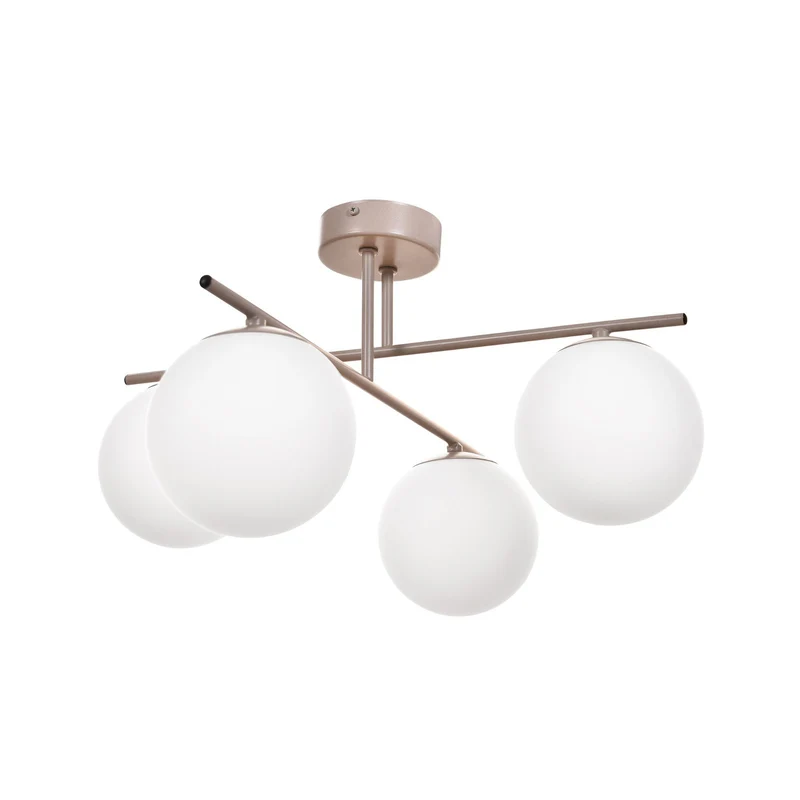 B-Ware Aurora Deckenleuchte Lampe Deckenlampe beige Ø 50 cm 4 flammig Glas E14