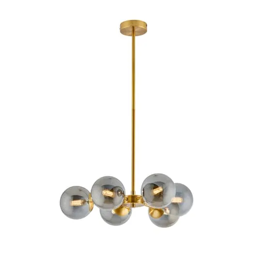 B-Ware Viokef Hängeleuchte Fiore Hängelampe Deckenlampe Lampe Leuchte gold sechsflammig