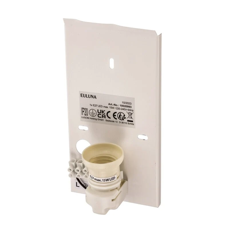 B-Ware Euluna Wandleuchte Leuchte Lampe schwarz gold Metall E27 Austauschbar Dimmbar665