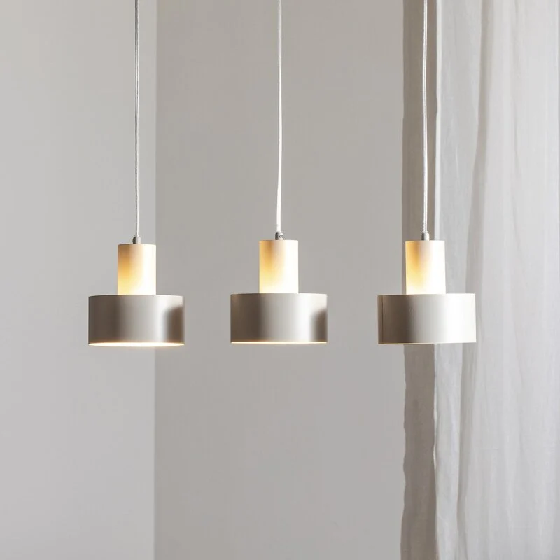 B-Ware Hängeleuchte Rif 3 Hängeleuchte Pendellampe taupe 3-flammig linear Stahl