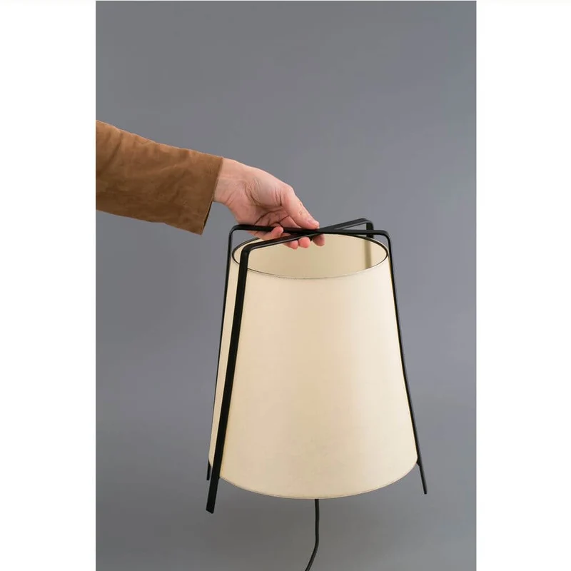 Tischleuchte AKANE Schwarz, Beige