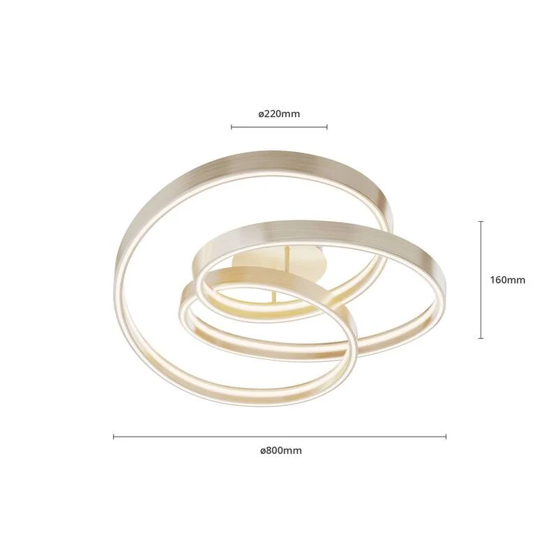 B-Ware Lucande Gunbritt LED-Deckenlampe Ø 80 cm Deckenlampe Lampe Leuchte 70 W