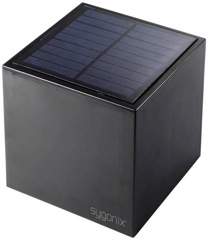 4x B-Ware Sygonix SY-5499356 Solar-Wandstrahler 0.9W Warmweiß Schwarz Strahler 4 STÜCK