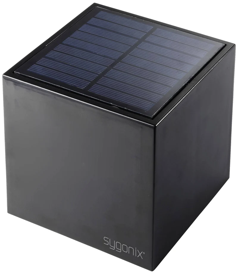 4x B-Ware Sygonix SY-5499356 Solar-Wandstrahler 0.9W Warmweiß Schwarz Strahler 4 STÜCK