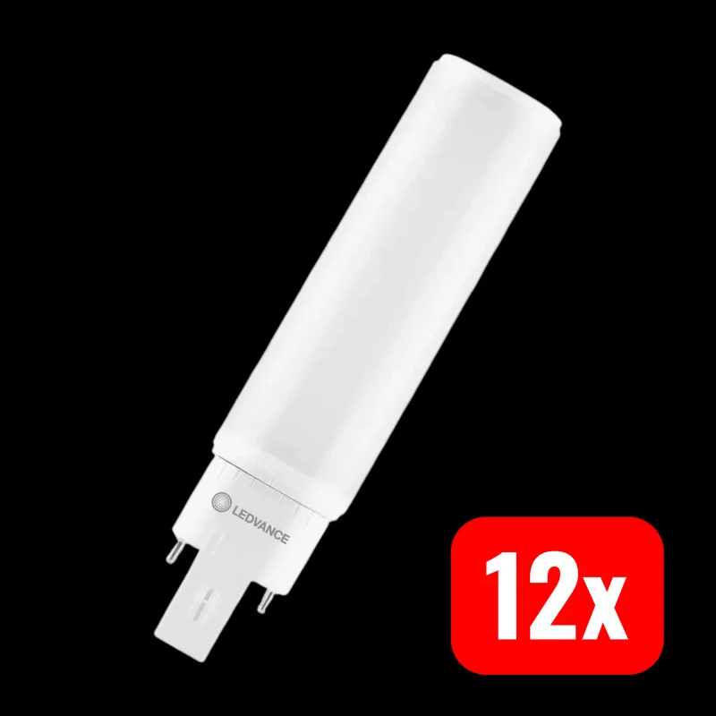 12x B-Ware LEDVANCE LED Lampe Leuchtmittel Stabform Stab G24q Kaltweiß 7 W Weiß 12 STÜCK