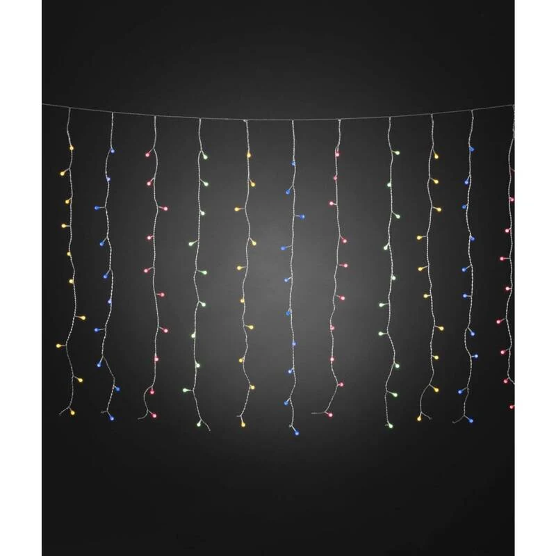 B-Ware Konstsmide Lichtervorhang Lichterkette LED Außen mehrfarbig 400 LEDs 507x100 cm