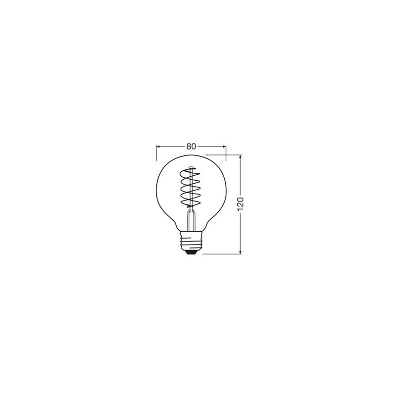 6x B-Ware OSRAM LED Lampe Glühbirne E27 Globeform Warmweiß dimmbar 7 W 80 x 120 mm 6 STÜCK