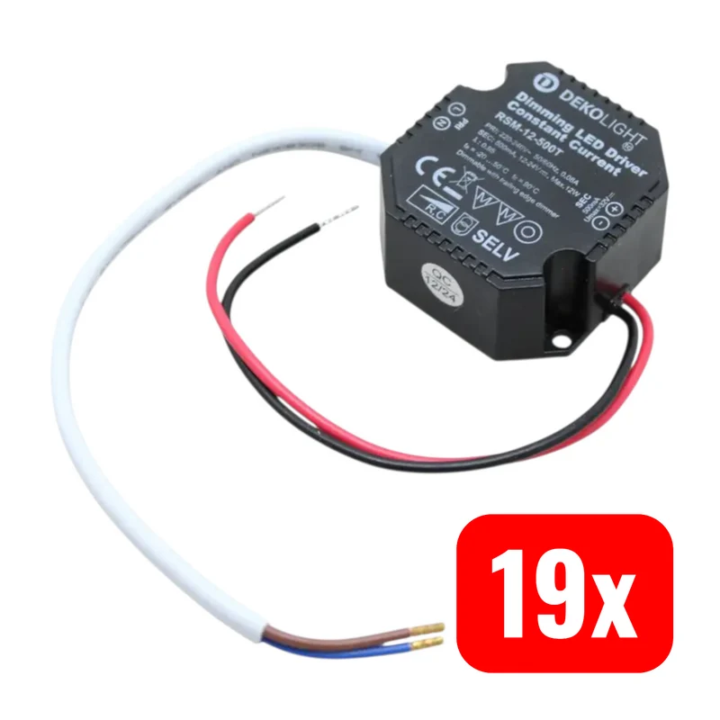 19x B-Ware Deko-Light LED-Treiber Netzgerät Konstantstrom OCTO DIM CC Schwarz 19 STÜCK