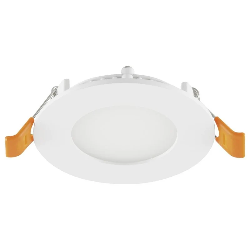 35x B-Ware EVN LED Einbaupanel Deckenleuchte Panel Warmweiß Weiß Aluminium 5W 85mm 35 STÜCK