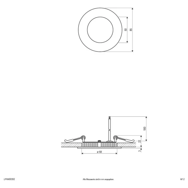 35x B-Ware EVN LED Einbaupanel Deckenleuchte Panel Warmweiß Weiß Aluminium 5W 85mm 35 STÜCK