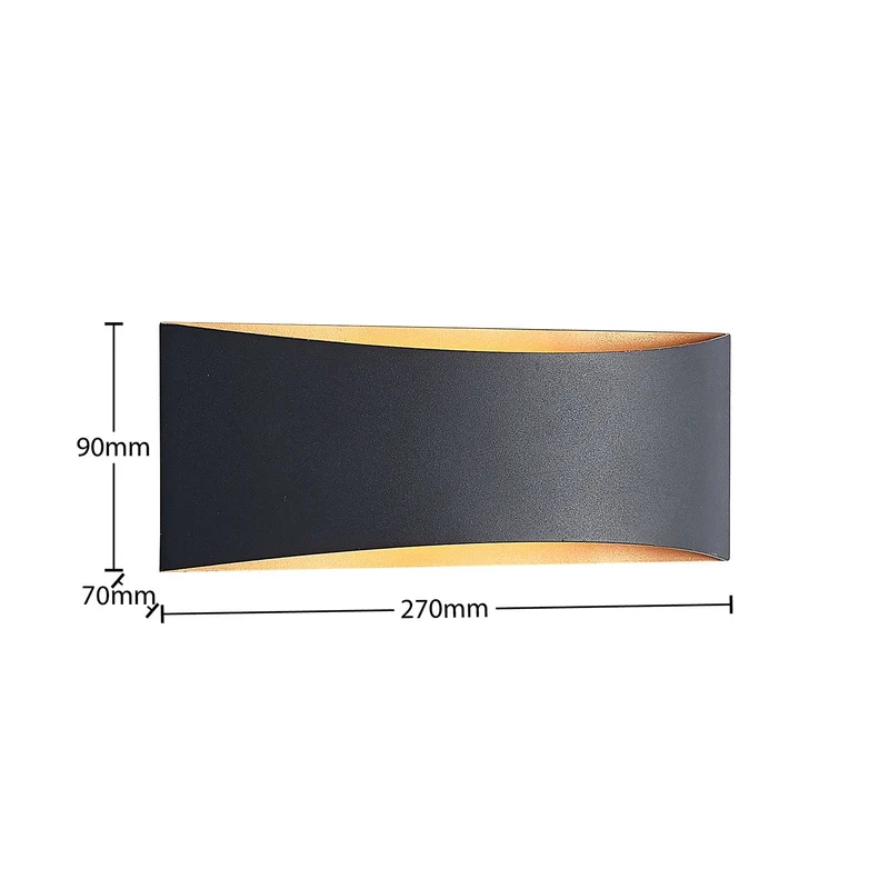 B-Ware Arcchio Wandlampe Wandleuchte LED Danta schwarz gold Aluminium Eisen warmweiß824
