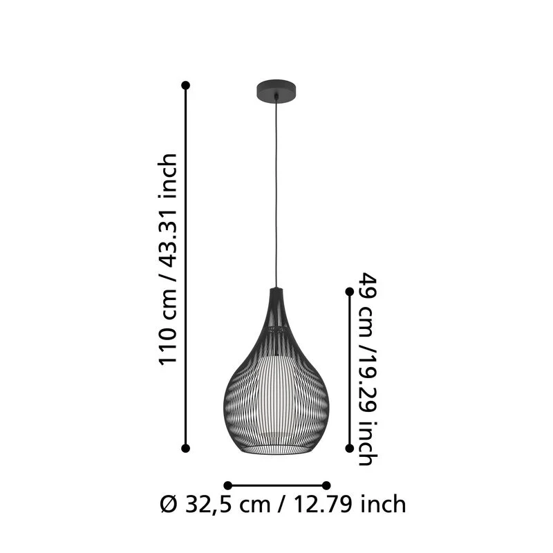 B-Ware EGLO Razoni 1 Pendelleuchte Pendellampe Leuchte Lampe Hängeleuchte Licht