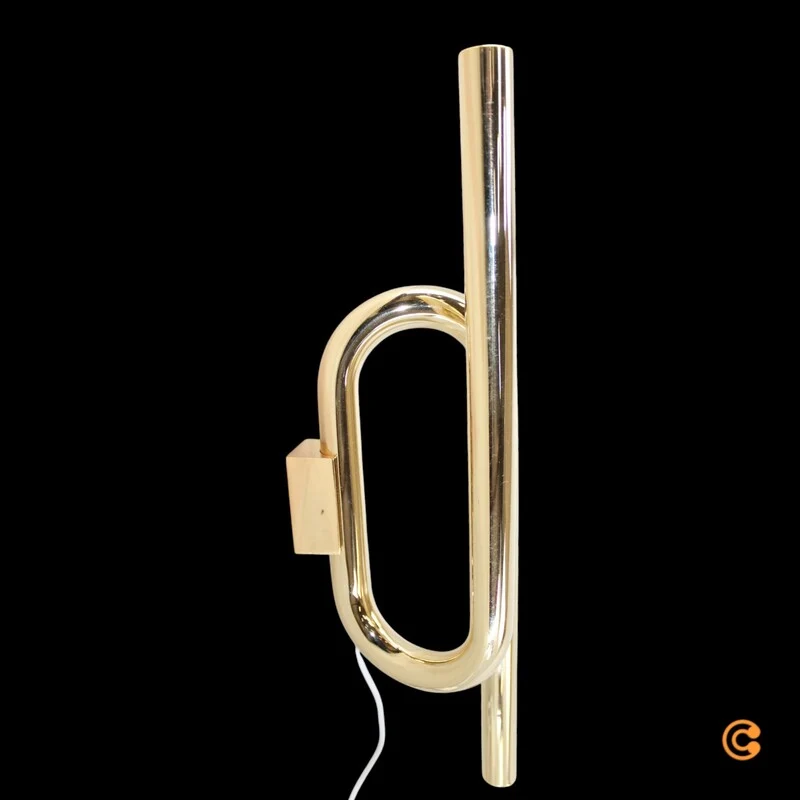 B-Ware Foscarini Wandleuchte Wandlampe LED Tobia Gold Kabel Stecker Warmweiß 40 cm
