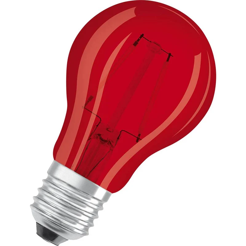 10x B-Ware OSRAM LED Lampe Glühbirne E27 Rot Klar Classic A60 2,5W 230V Licht 10 STÜCK